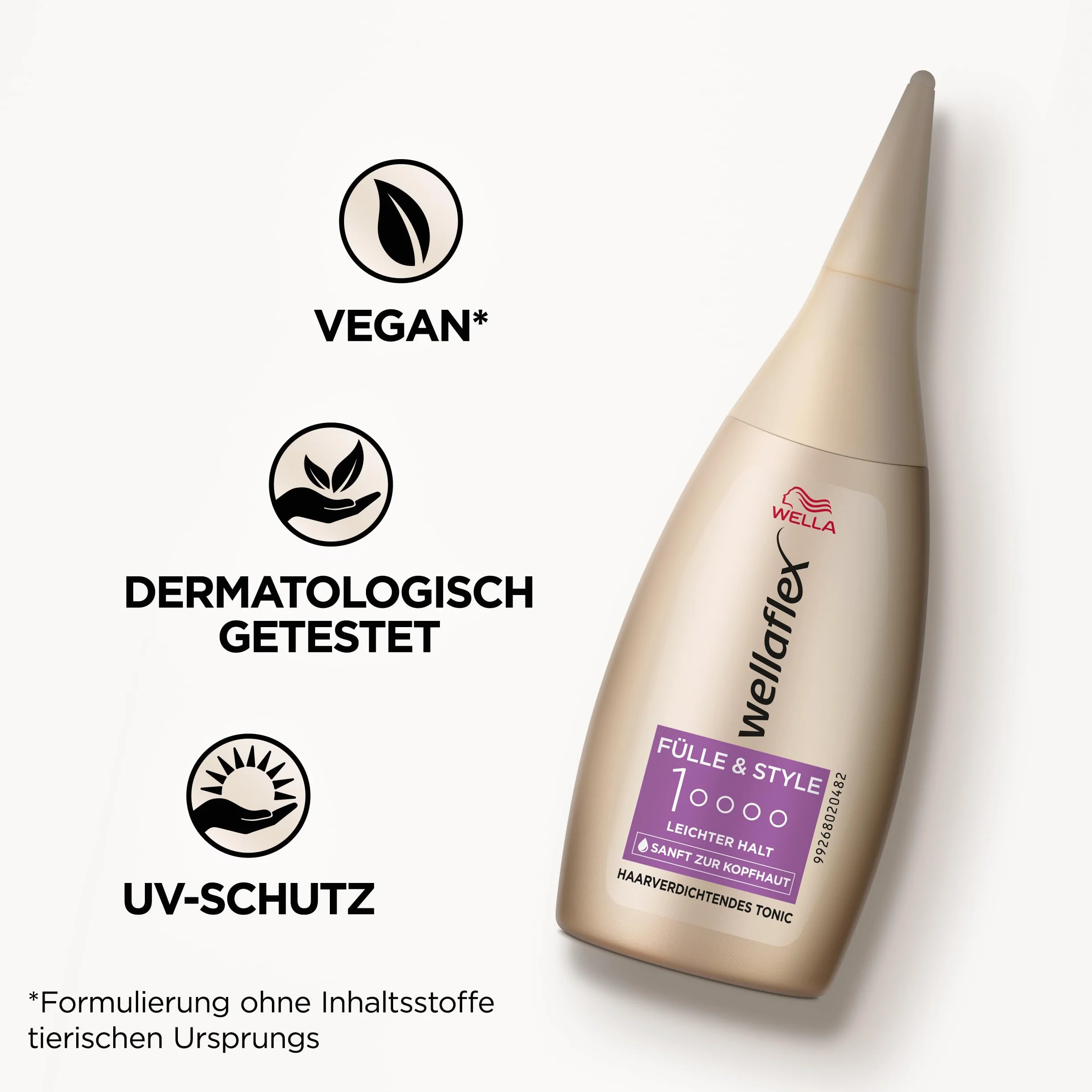Wellaflex Tonique densifiant pour cheveux Fülle & Style | Volume instantané et lifting des racines | Cheveux plus denses au toucher | Doux pour le cuir chevelu | Testé dermatologiquement | Formule