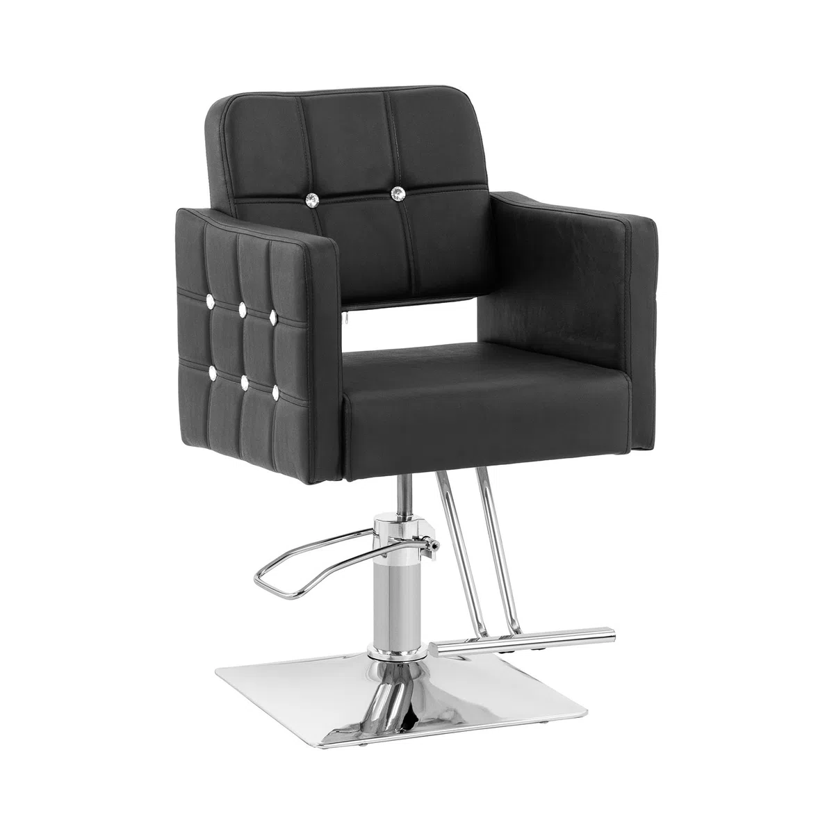 Physa Fauteuil de Coiffeur Carlisle avec Repose-Pieds Hauteur d'assise 49-63 cm 150 kg Noir - Fauteuil de Salon de Coiffure Chaise de Coiffure Chaise de Salon de Coiffure