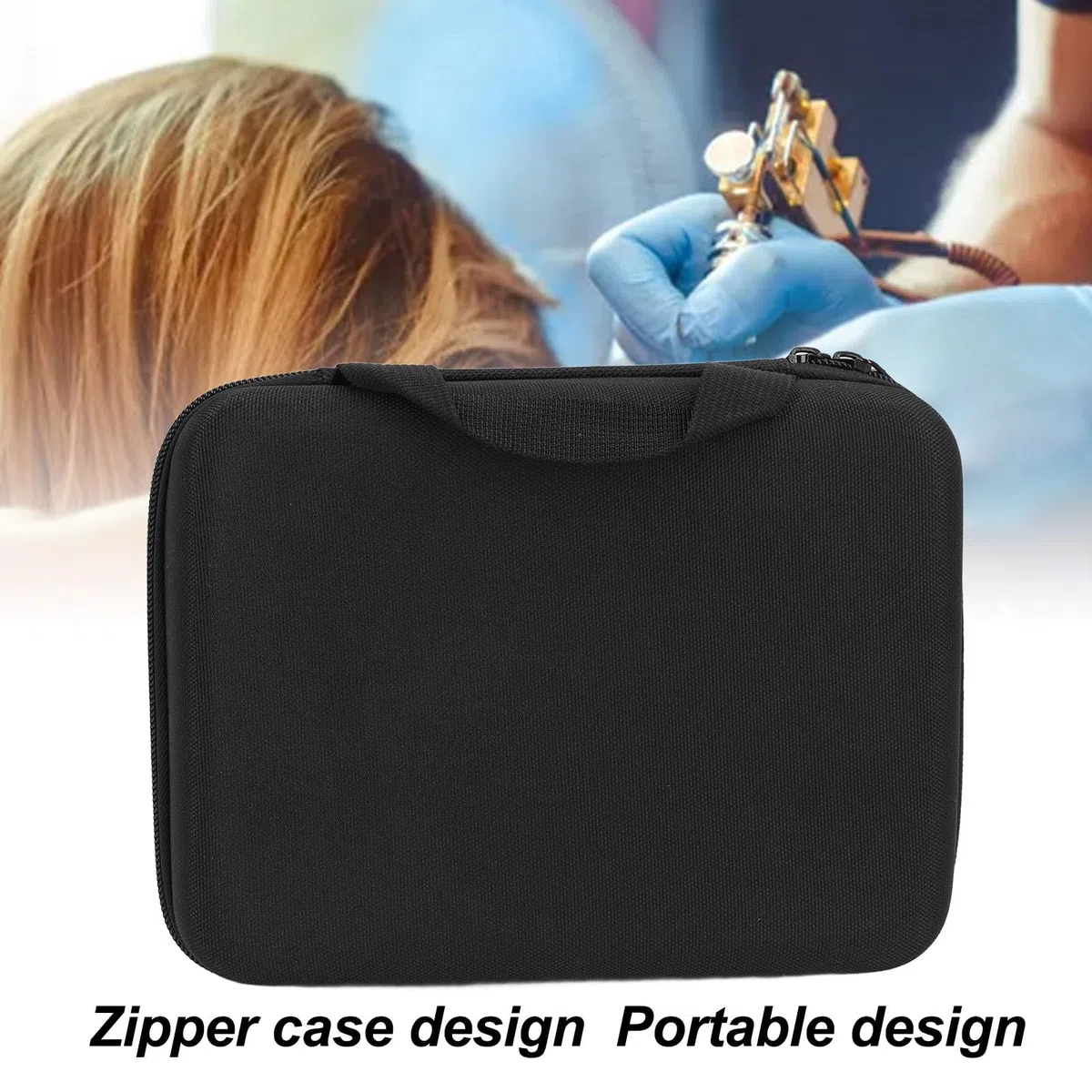 Grand Sac de Rangement pour Machine de beauté, Boîte EVA Antichoc pour Tatouage/Nail Art, Organisateur Portable pour Professionnels