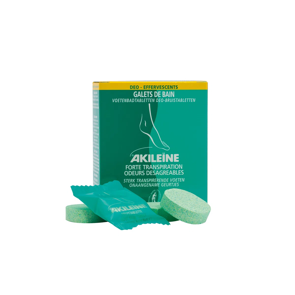AKILEÏNE® - GALETS DE BAIN DÉO EFFERVESCENTS – 7 SACHETS DE 12 GR