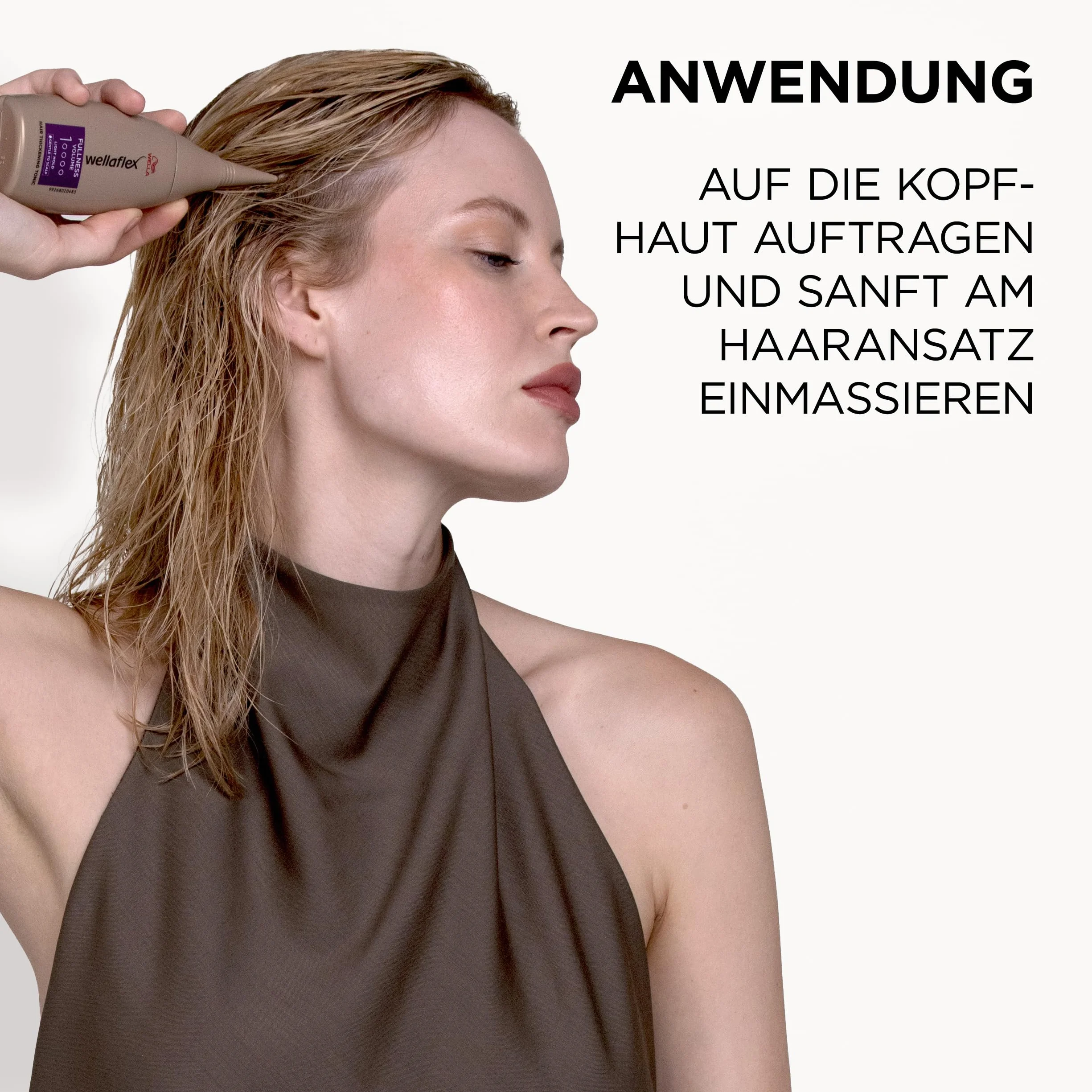 Wellaflex Tonique densifiant pour cheveux Fülle & Style | Volume instantané et lifting des racines | Cheveux plus denses au toucher | Doux pour le cuir chevelu | Testé dermatologiquement | Formule