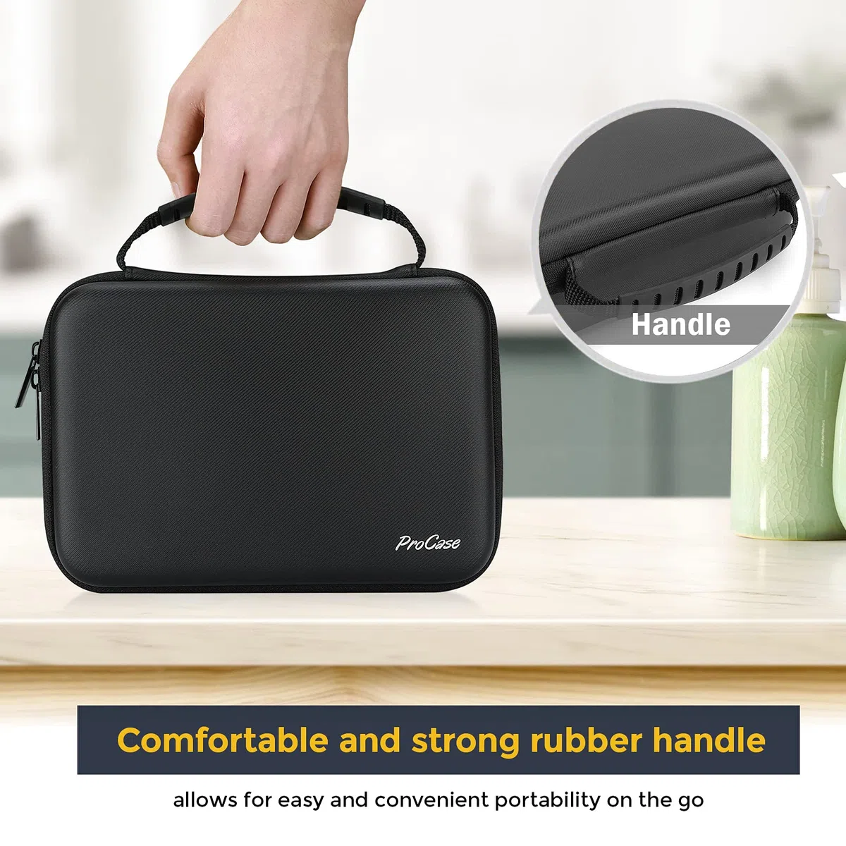 ProCase Étui pour Philips Multigroom Series 7000(MG7930/15)/ 9000(MG9530/15) Tondeuse à Barbe Homme, Boîte de Rangement pour Philips Series 9000, Sac Rigide de Voyage pour Rasoir et Accessoires -Noir