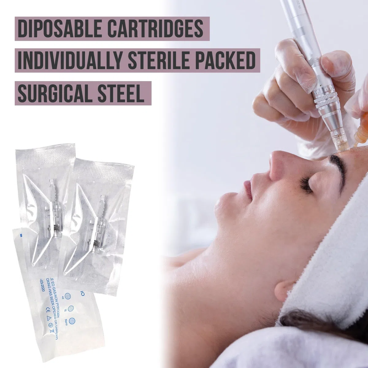 Cartouche d'Aiguilles de 12 Broches pour Dermapen M5 M7 N2 et E30 | Pack de 10 | Compatible uniquement avec Dr. Pen | Aiguille en Acier Chirurgical | Pour Restaurer Cheveux et Peau
