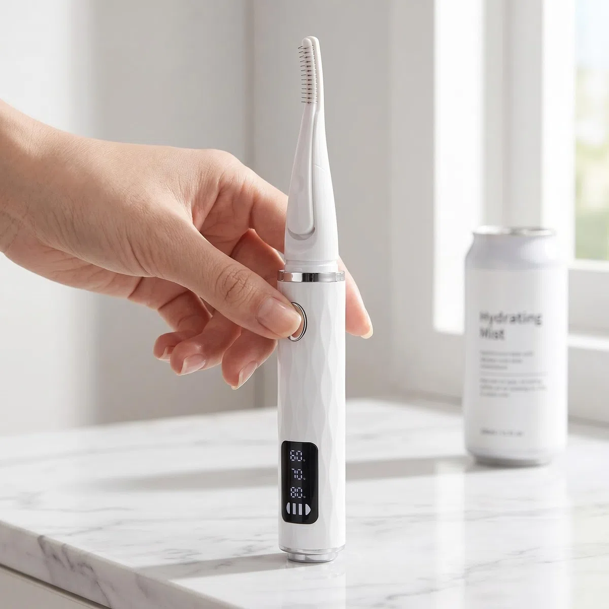 Recourbe Cils Chauffant Rechargeable, Recourbe Cils Électrique Rapide en 10s avec Écran LED, Electric Eyelash Curler, 3 Modes de Température Réglables, Arrêt Automatique