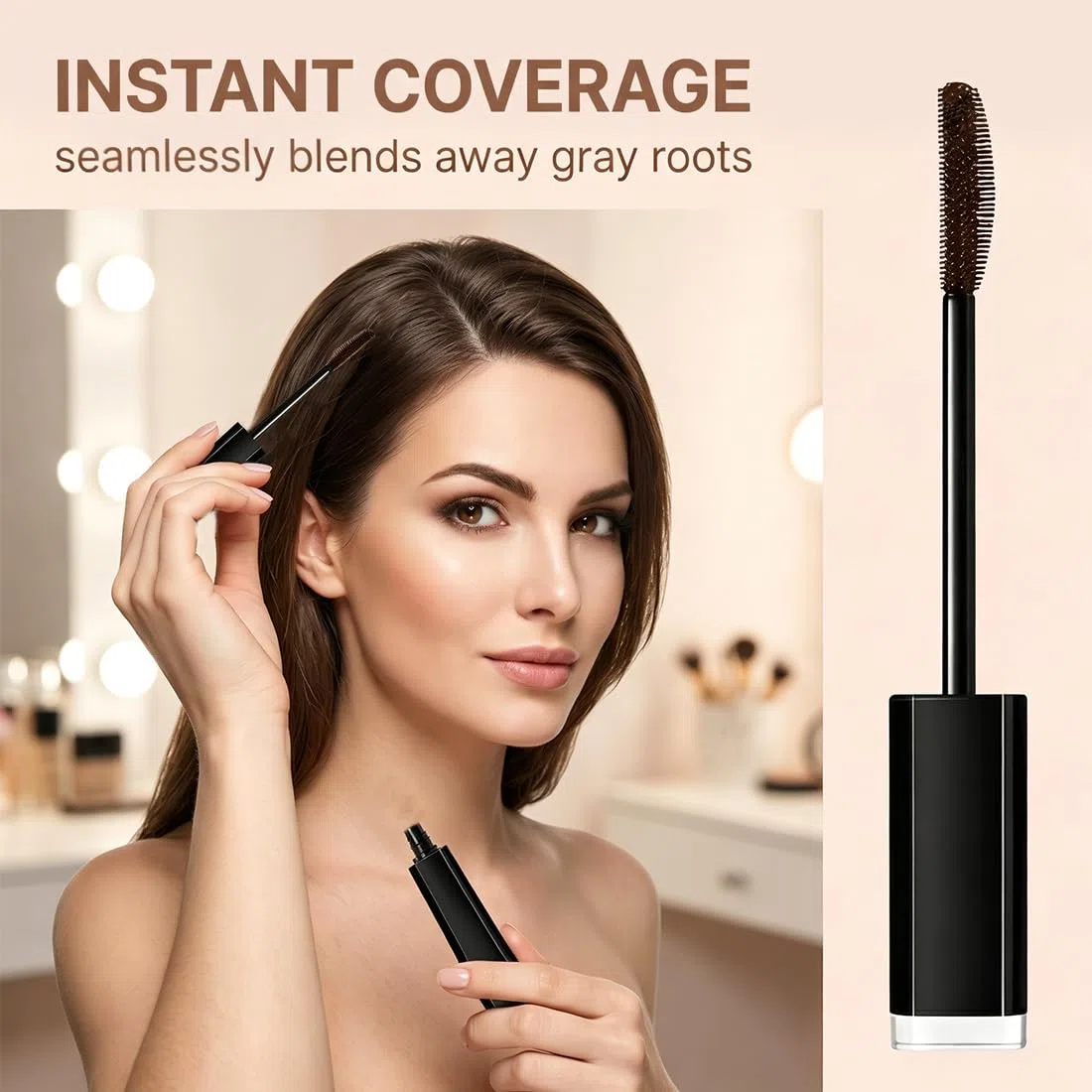 retouche racines cheveux Mascara Retouche Racine Instantané Couverture Temporaire des Cheveux Gris