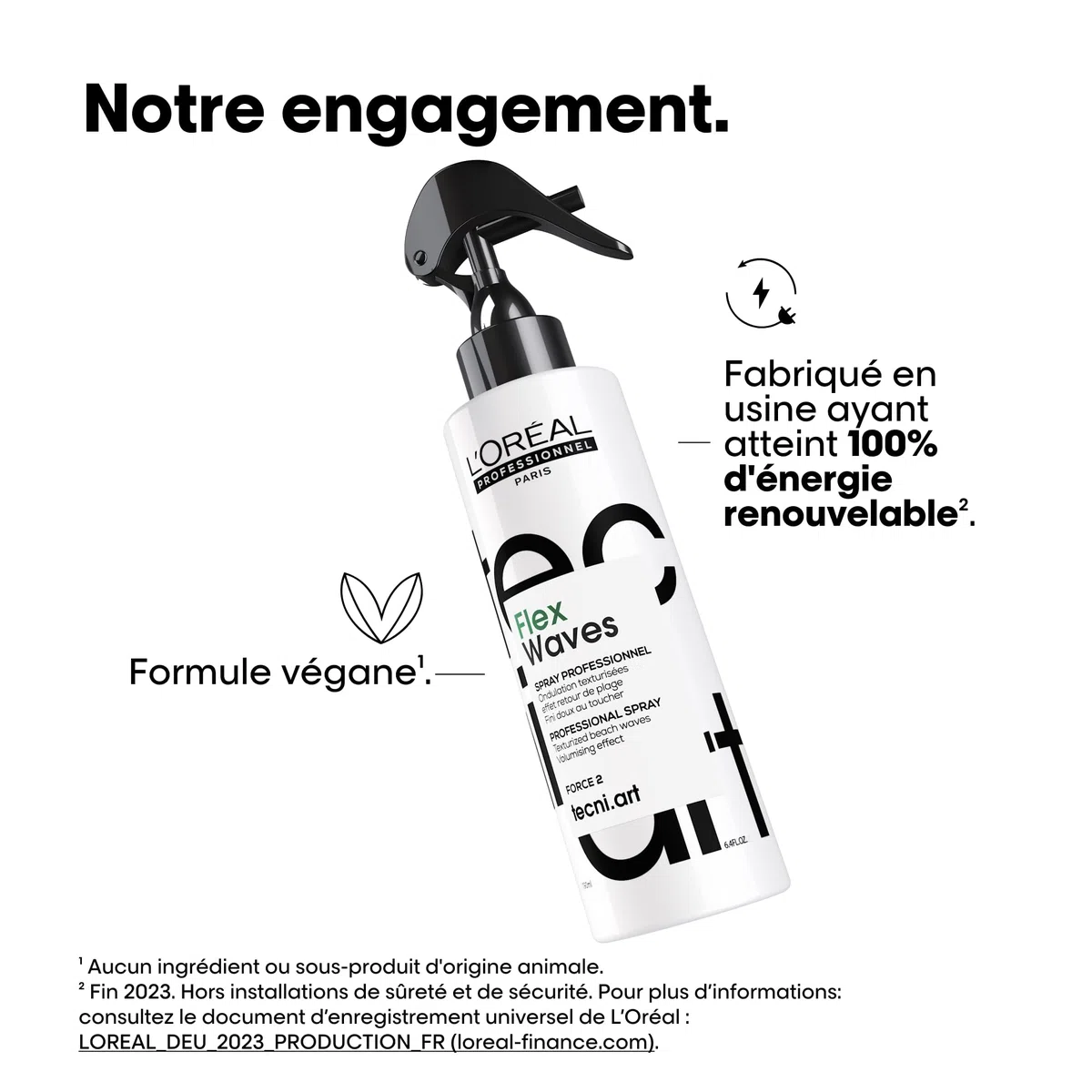 L'OREAL PROFESSIONNEL - Spray Coiffant Flex Waves Tecni Art - Ondulations Texturisées Effet Retour de Plage - Volume & Fini Mat - Sans Résidus & Non Gras - Tous Types de Cheveux - 190 ml
