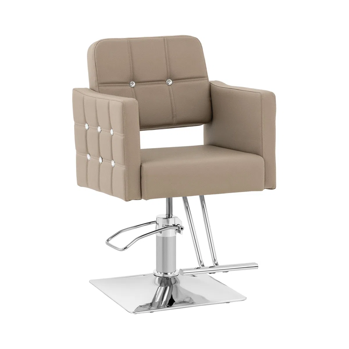 Physa Fauteuil de Coiffure Cottam avec Repose-Pieds Hauteur d'assise 49-63 cm 150 kg Gris Clair - Fauteuil de Salon de Coiffure Chaise de Coiffure Chaise de Salon de Coiffure