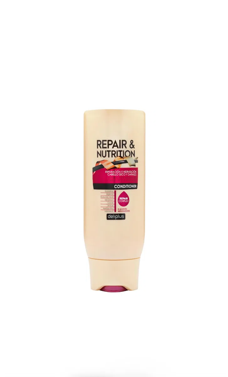 Acondicionador Repair & Nutrition cabello seco y dañado con 8 agentes reparadores 300 ml. Deliplus
