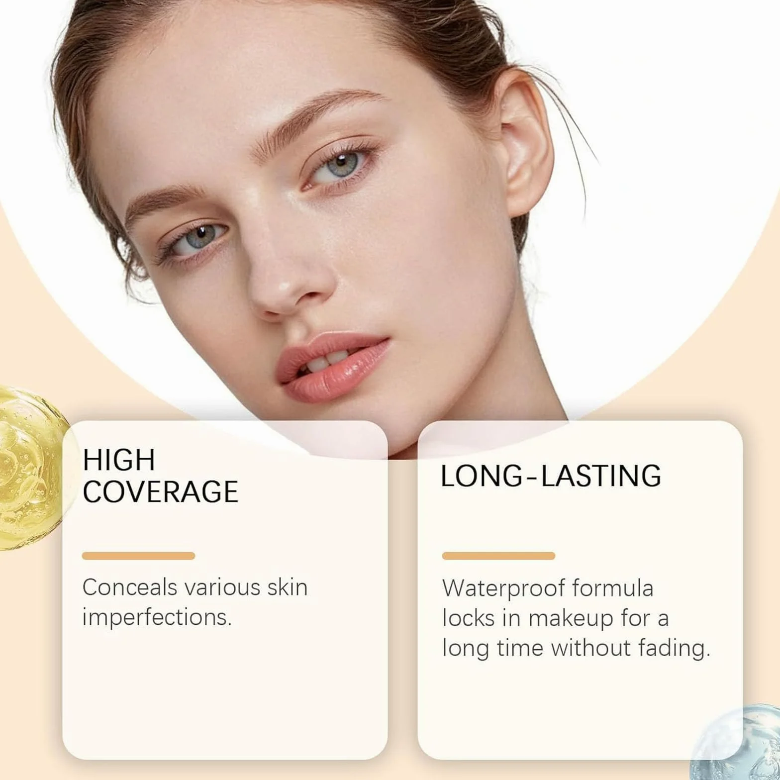 Evanesce Correcteur crème mat doux, palette de 8 teintes avec pinceau, crème imperméable à couverture complète pour les imperfections et la couverture, formule longue durée sans danger (Dark Colour)