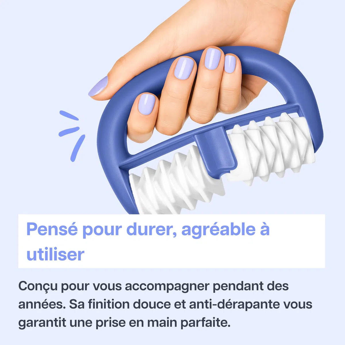 Masseur Anti-Cellulite et Vergetures 2-en-1 | Drainage Lymphatique et Palper-Rouler | Élimine Cellulite et Réduit Vergetures | Soin Corps Raffermissant | Usage facile à domicile