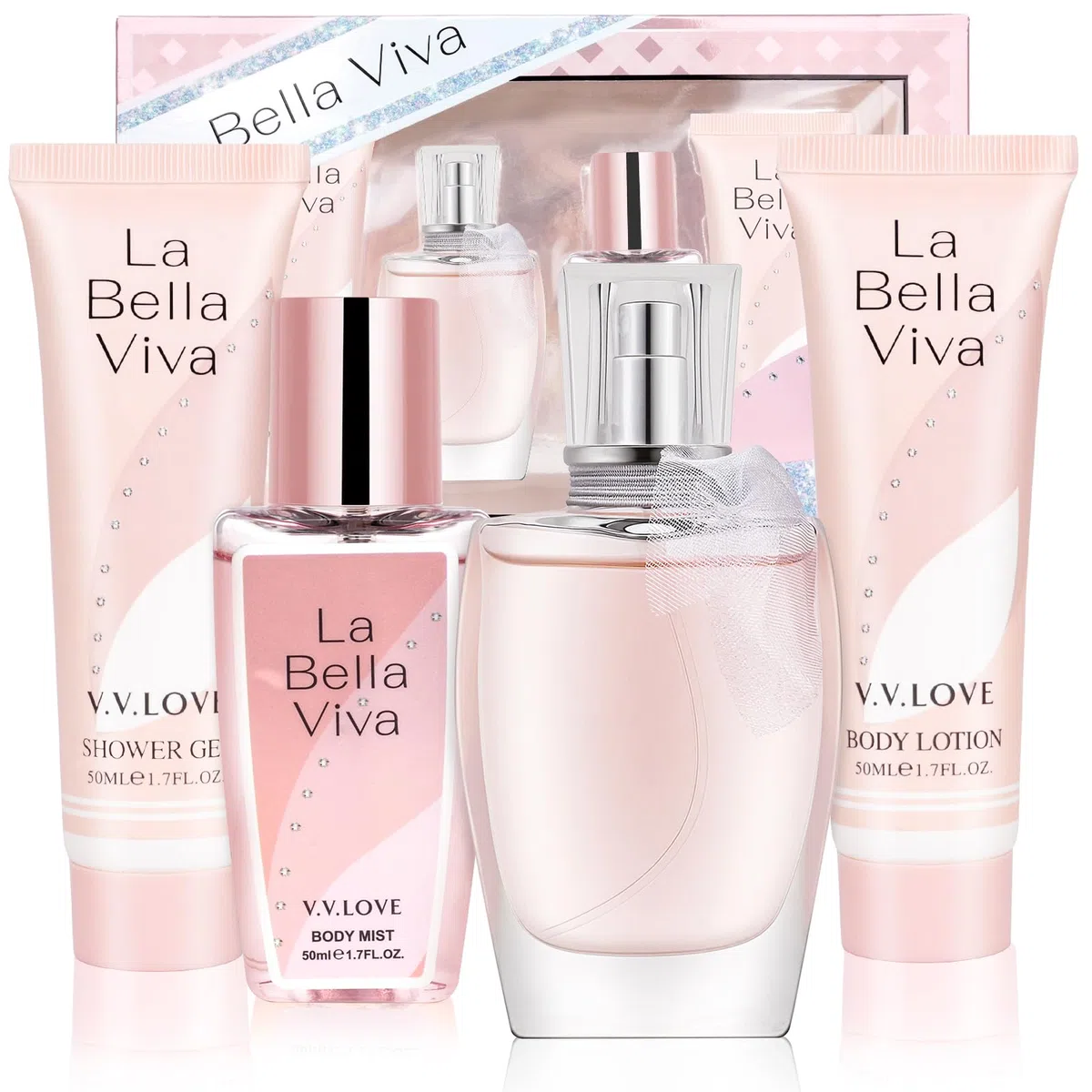 Coffret Cadeau Femme,Coffret Beauté Femme :Parfum,Eau de Toilette, Gel Douche, Lait pour le Corps | Cadeaux de Noël, Anniversaires, Pour Votre mère, Votre Petite Amie, Vos Collègues