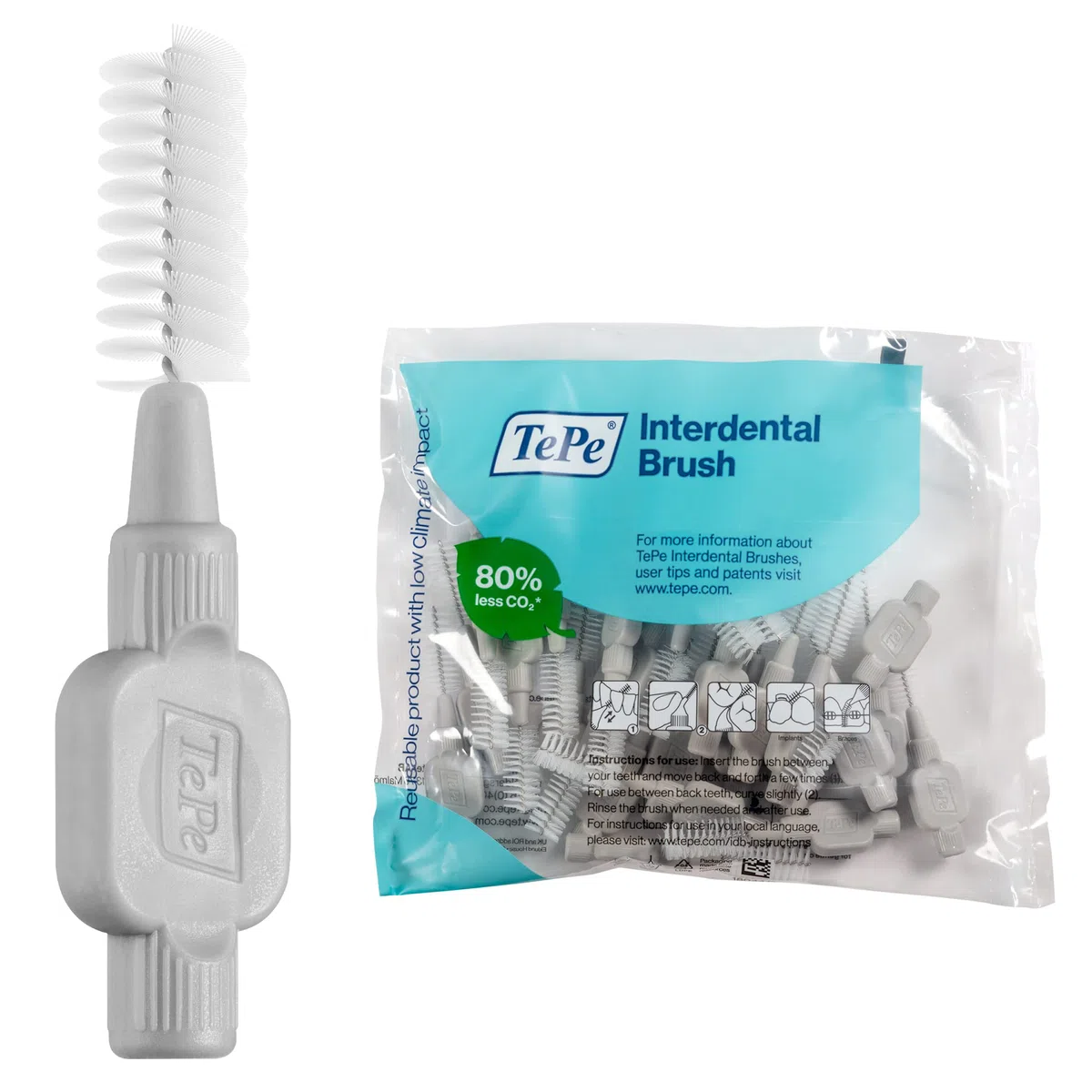 TePe Brossettes Interdentaires Original Gris 1,3 mm Lot de 25