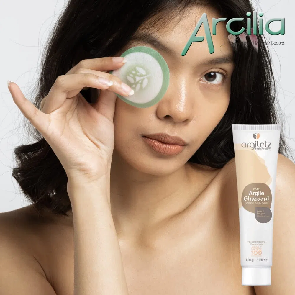 (ARCILIA) Argiletz - 2 tubes d'argile Ghassoul - 150 g - fabriqué en France - Argile prête à l'emploi