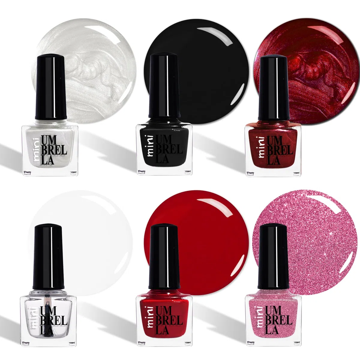 Set de vernis à ongles sans gel – 24 couleurs, flacons de 5 ml avec finition brillante, pastel, pailletée, mate & métallique, fabriqué dans l’UE (Set A, 24 couleurs)