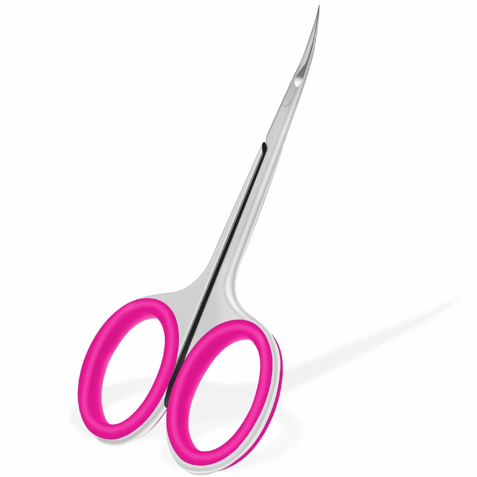 CGBE Ciseaux à Cuticules Professionnels Extra Fine Tranchant en Acier Inoxydable 420 (Rose)