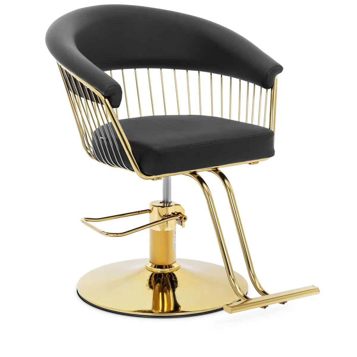 Physa Fauteuil de Coiffeur avec Repose-Pieds Lyme Black Fauteuil Salon de Coiffure Siege de Coiffure Chaise de barbier