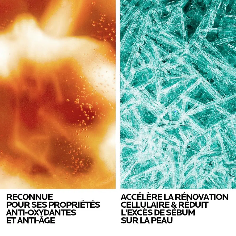 La Roche-Posay - Vitamine C - Gel Nettoyant Visage - pour tous Types de Peaux, Même Sensibles et Grasses - Vitamine C et BHA - Mousse Nettoyante Visage Rénovateur Eclat