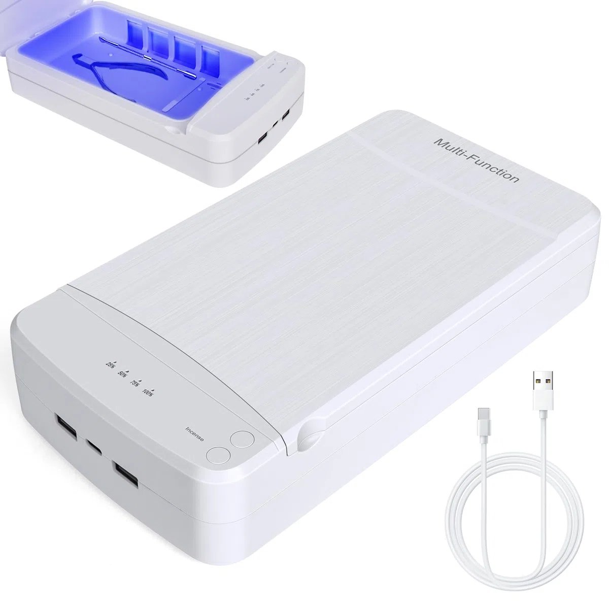 AORAEM Stérilisateur UV, portable à double couche, stérilisateur pour instruments, désinfectant UV professionnel, avec fonctionnement silencieux, convient pour les outils à ongles et les salons de