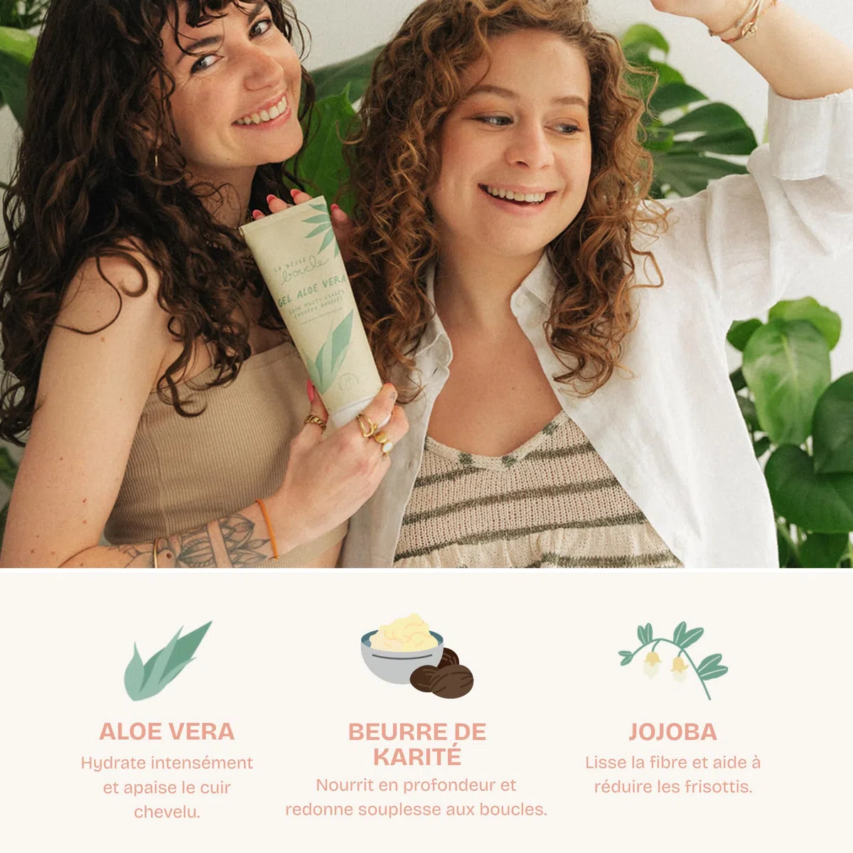 La Belle Boucle - Gel Aloe Vera Bio Cheveux Bouclés, Frisés & Crépus - Soin Coiffant Multi-Usages 250ml - Hydratant, Définition & Anti-Frisottis - 91,5% Aloe Vera, Vegan