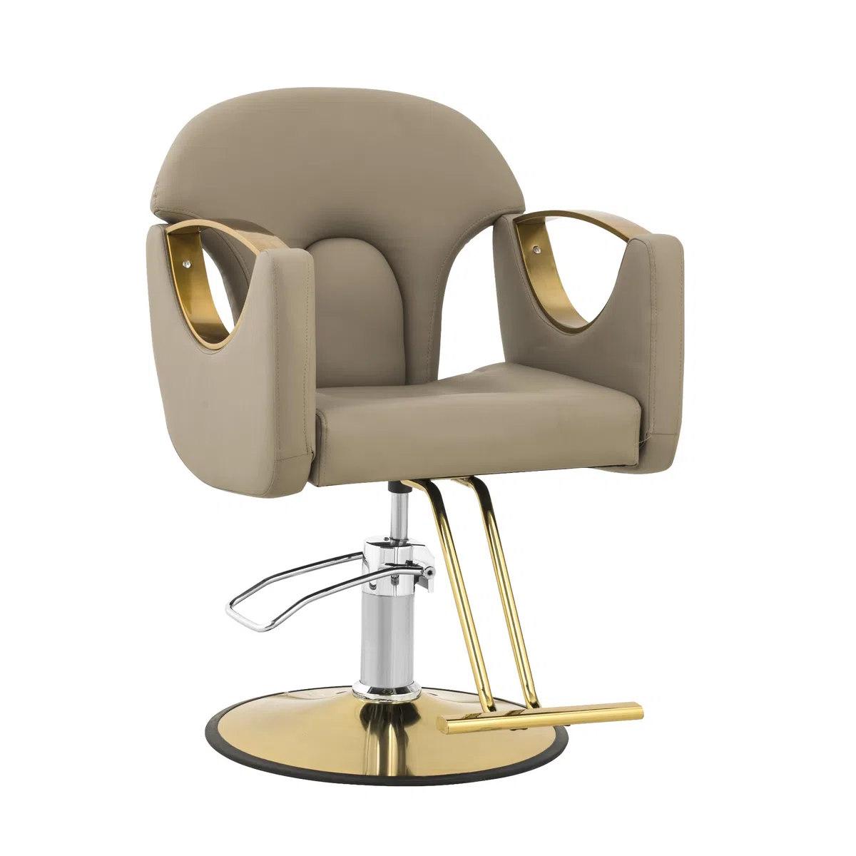 Physa Fauteuil de Coiffure avec Repose-Pieds 53-64 cm 180 kg Beige - Chaise de Salon de Coiffure Siège de Coiffure réglable en Hauteur