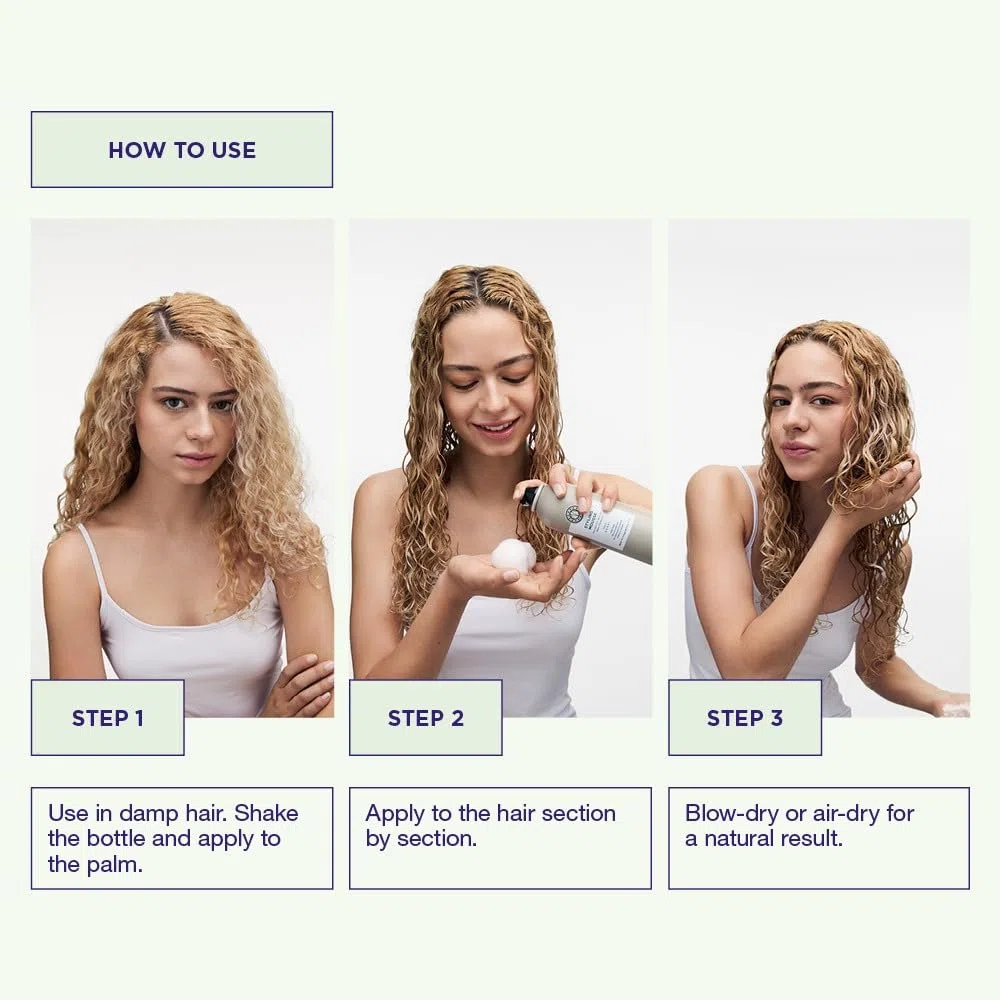 Maria Nila Mousse Coiffante, Tenue 4/5, Donne du Volume & Réduit l’Électricité Statique, Les Antioxydants Préservent la Couleur des Cheveux, 100% Végan & Sans Sulfate/Parabène