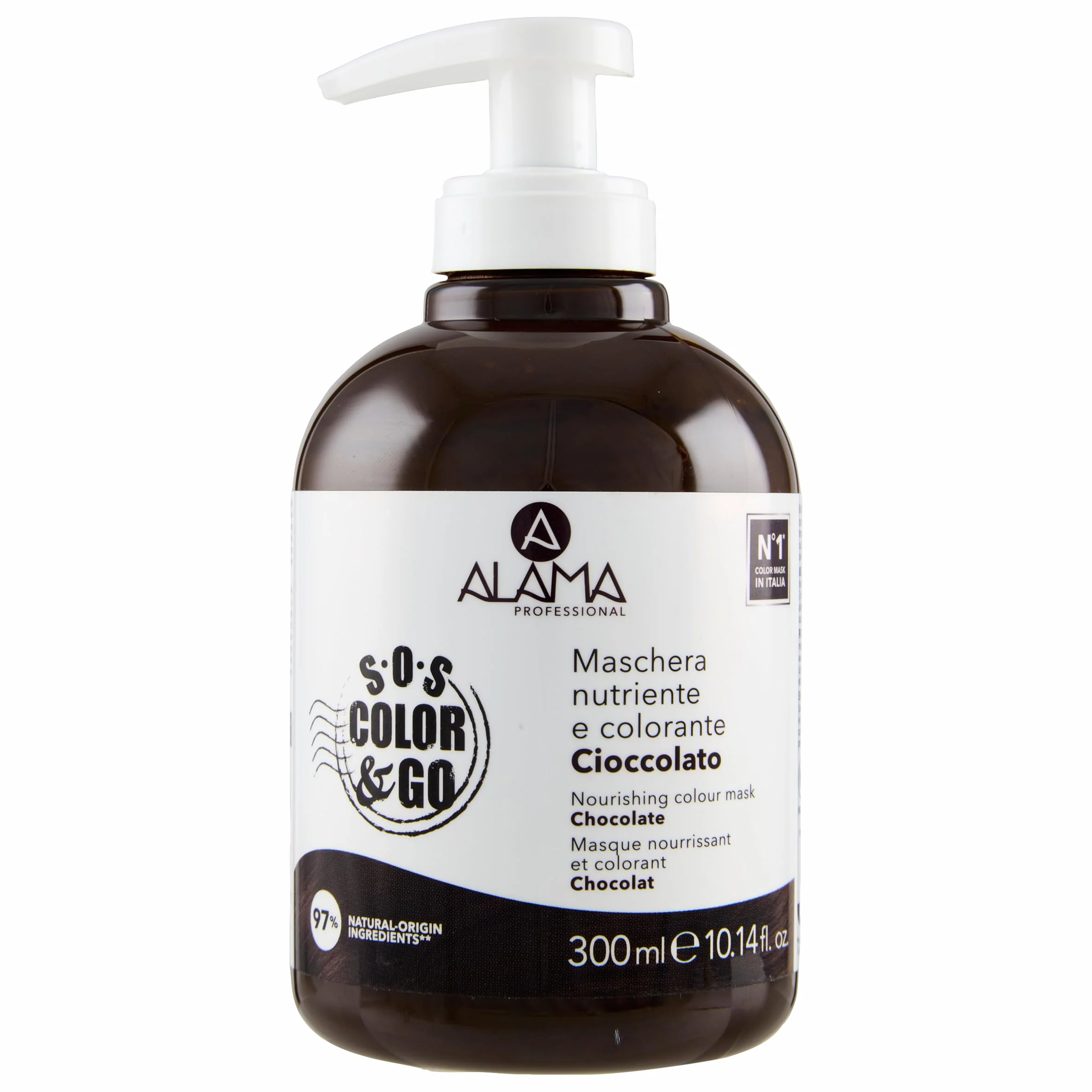 S.O.S Color&Go Masque colorant, réfléchissant et raviveur de couleur, 300 ml, chocolat