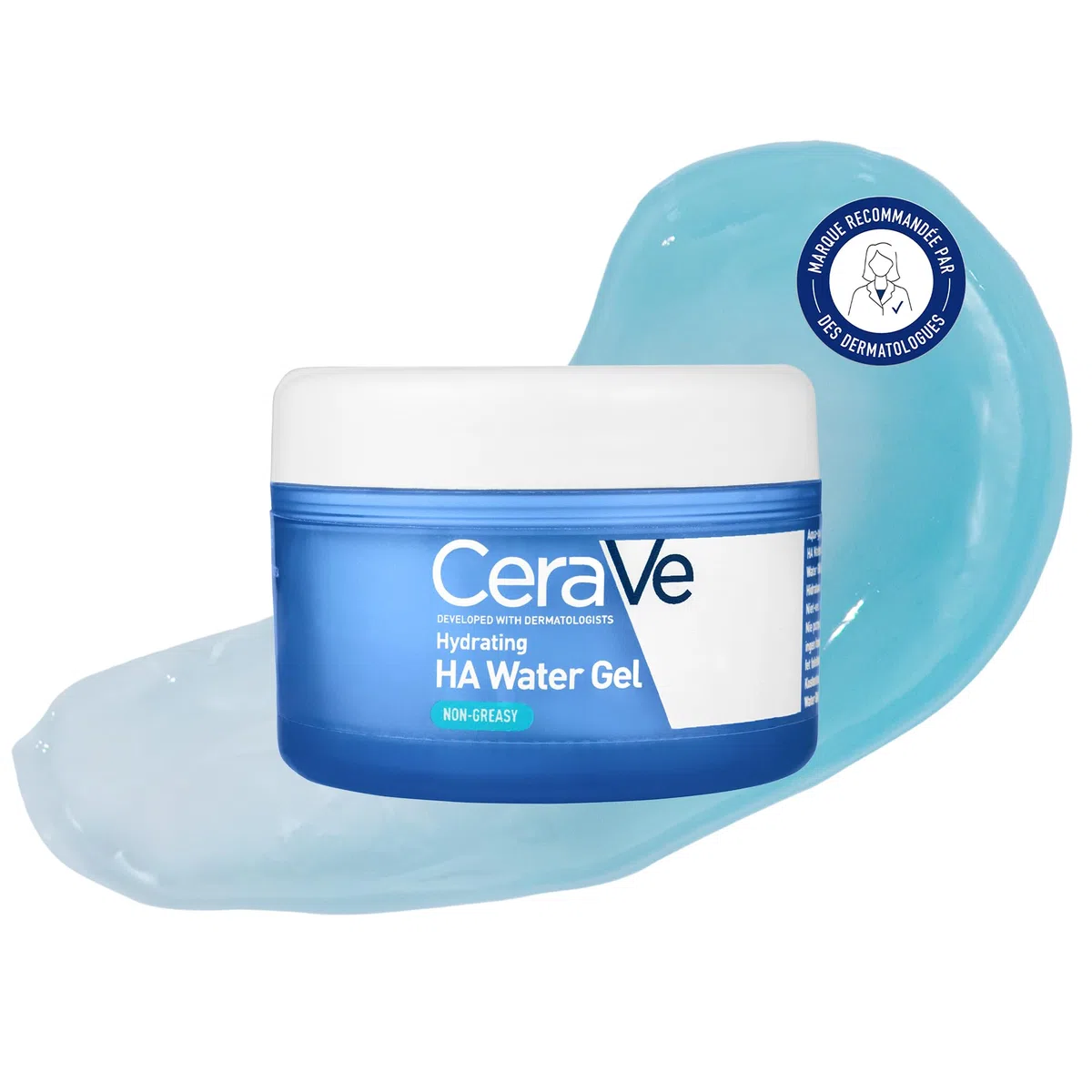 CeraVe, Aqua-Gel Hydratant, Hydratation 72H, Crème Hydratante Visage, Tous Types de Peaux Même Mixtes et Sensibles, A Base d'Acide Hyaluronique, Niacinamide et Céramides, Texture Fluide et Légère | Hydratation 72H, Acide Hyaluronique, Niacinamide et Céram