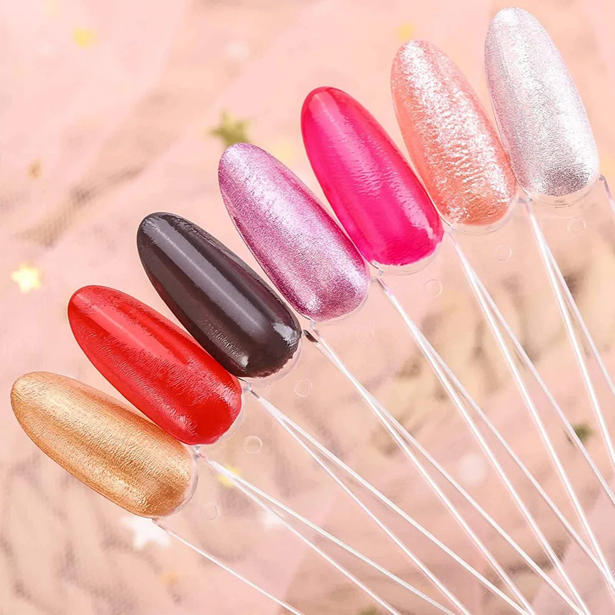 300pcs Nuancier Ongles Rond Presentoir Vernis à ongle nuancier Cartes de Couleur Nail Art Tips couleur Faux Ongles pour conception d'ongles de salon d'art