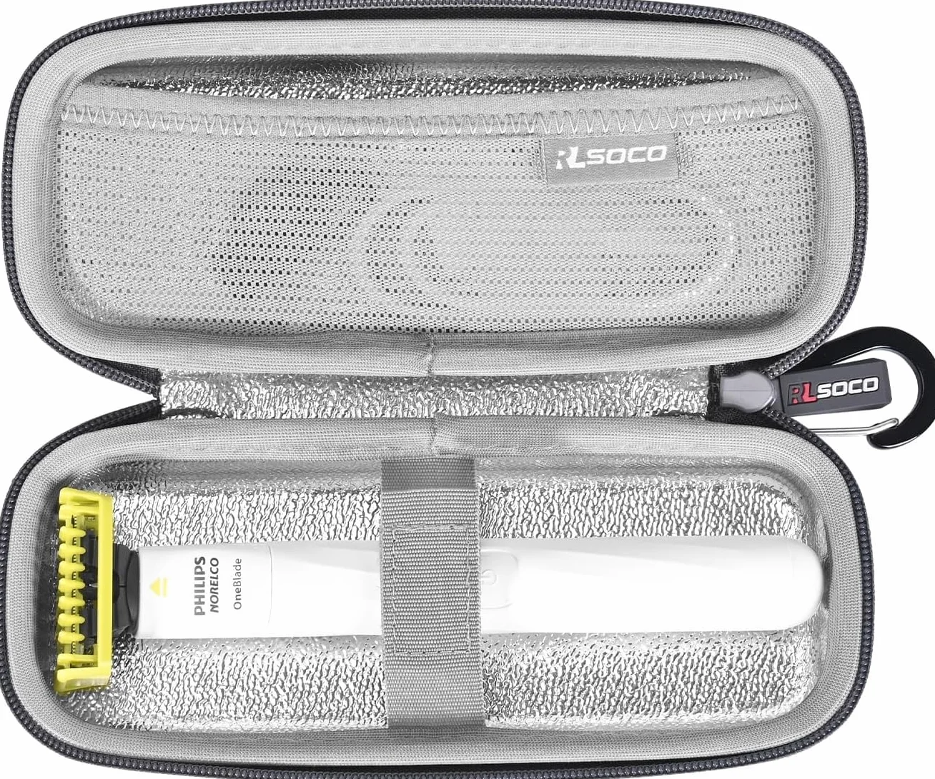 RLSOCO Étui pour Philips Oneblade Intimate QP1924/30 la Coupe et Le Rasage des Poils Pubiens & pour OneBlade First Shave QP1324/30 Rasage électrique (Étui Uniquement)