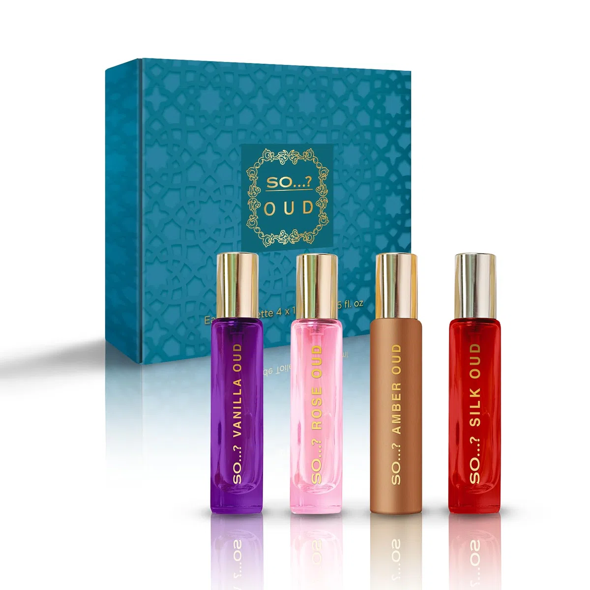 So... ? Coffret de parfum Oud Premium pour femme, Vanille, Rose, Ambre, Soie, Eau de Toilette avec Parfum Longue Durée - Coffrets Cadeaux pour Femmes (4 x 15ml)