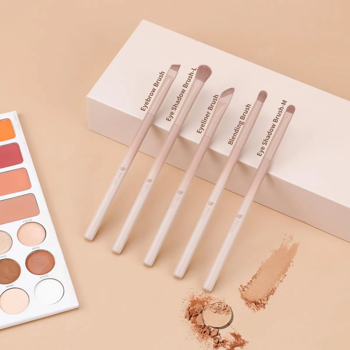 DUcare Pinceaux Maquillages 12PCS Set de pinceau Maquillage Professionnel avec Éponge de Maquillage Houppette Pinceau Fond de Teint, Blush et Anticernes pour Liquides Crèmes et Poudres Cadeau de Noël