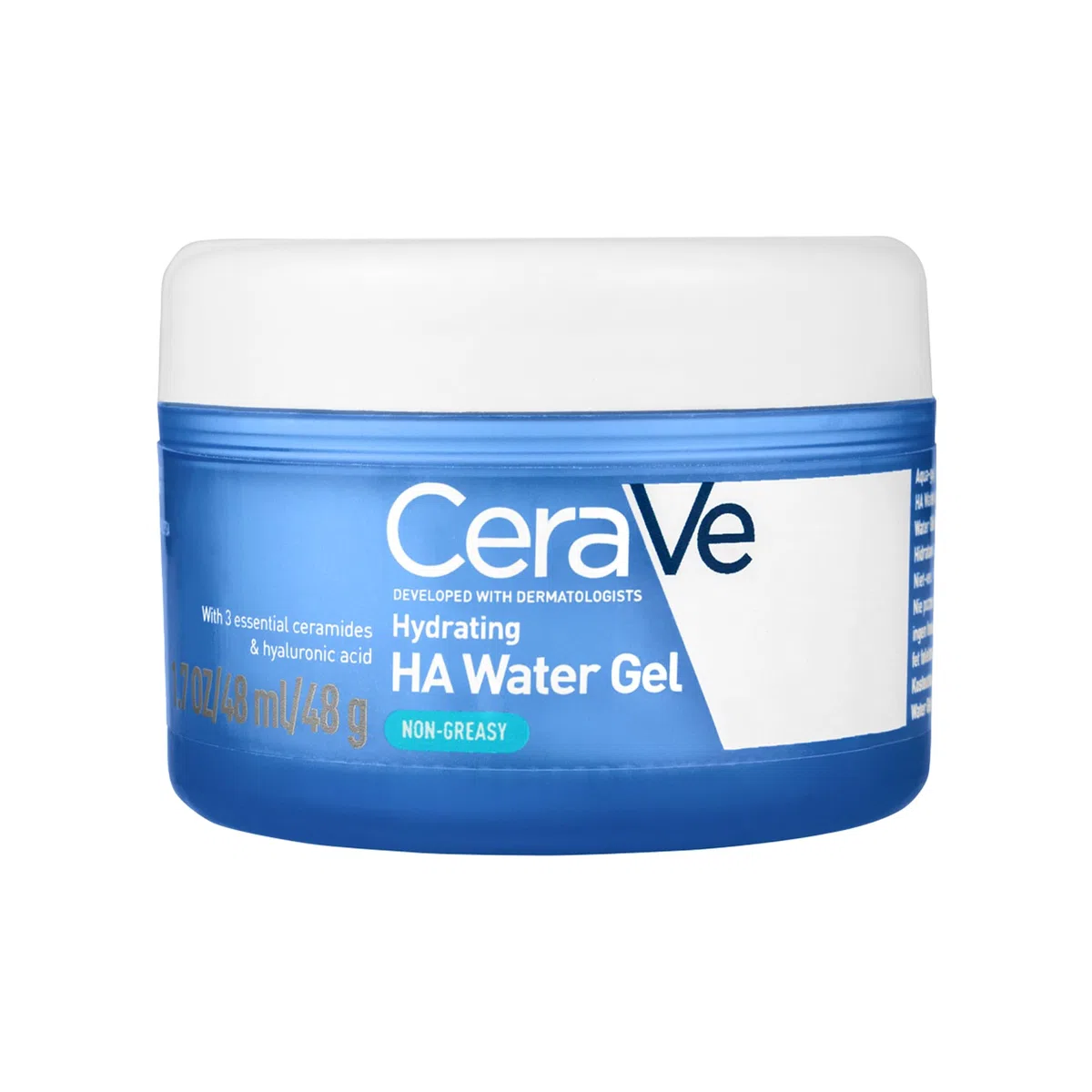 CeraVe, Aqua-Gel Hydratant, Hydratation 72H, Crème Hydratante Visage, Tous Types de Peaux Même Mixtes et Sensibles, A Base d'Acide Hyaluronique, Niacinamide et Céramides, Texture Fluide et Légère | Hydratation 72H, Acide Hyaluronique, Niacinamide et Céram