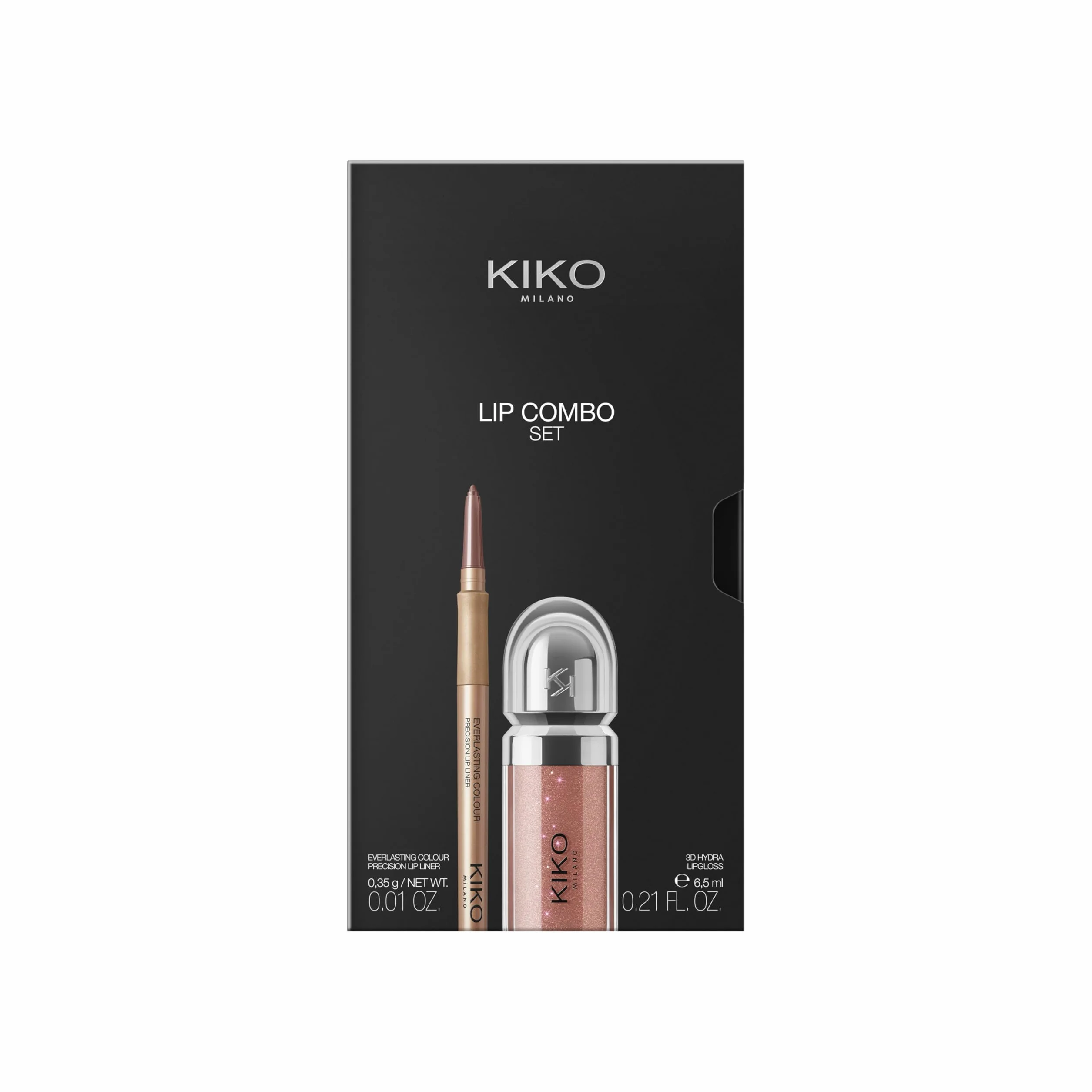 KIKO Milano Lip Combo Set 03, Kit Lèvres : Brillant À Lèvres Hydratant Et Crayon À Lèvres Assorti