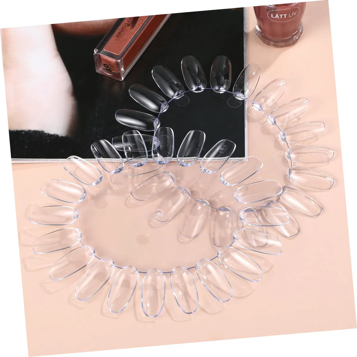 Healvian 10 pièces Nuancier Manucure Transparent Présentoir Acrylique pour Vernis à Ongles Support Pratique pour Salon Nail Art Affichables