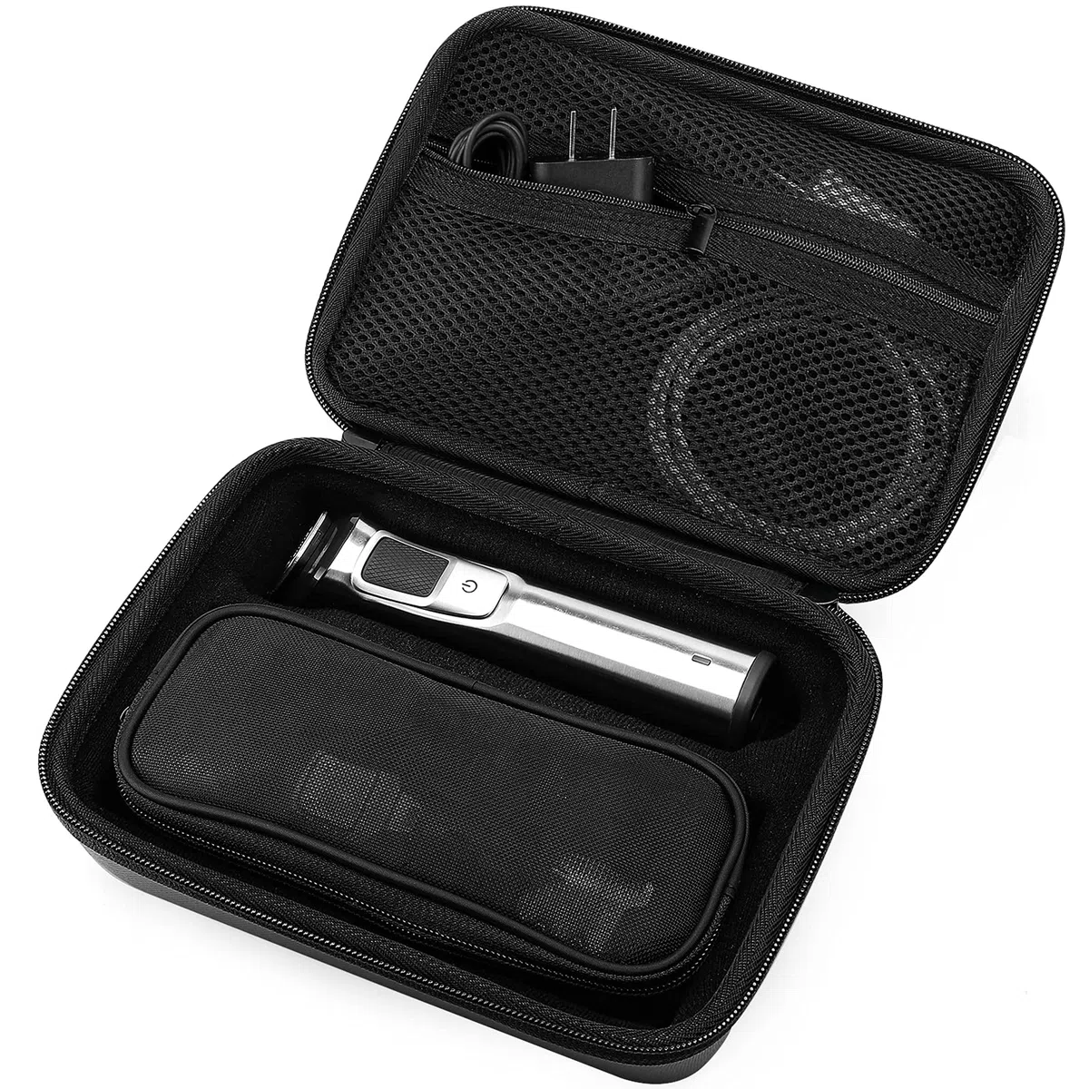 ProCase Étui pour Philips Multigroom Series 7000(MG7930/15)/ 9000(MG9530/15) Tondeuse à Barbe Homme, Boîte de Rangement pour Philips Series 9000, Sac Rigide de Voyage pour Rasoir et Accessoires -Noir