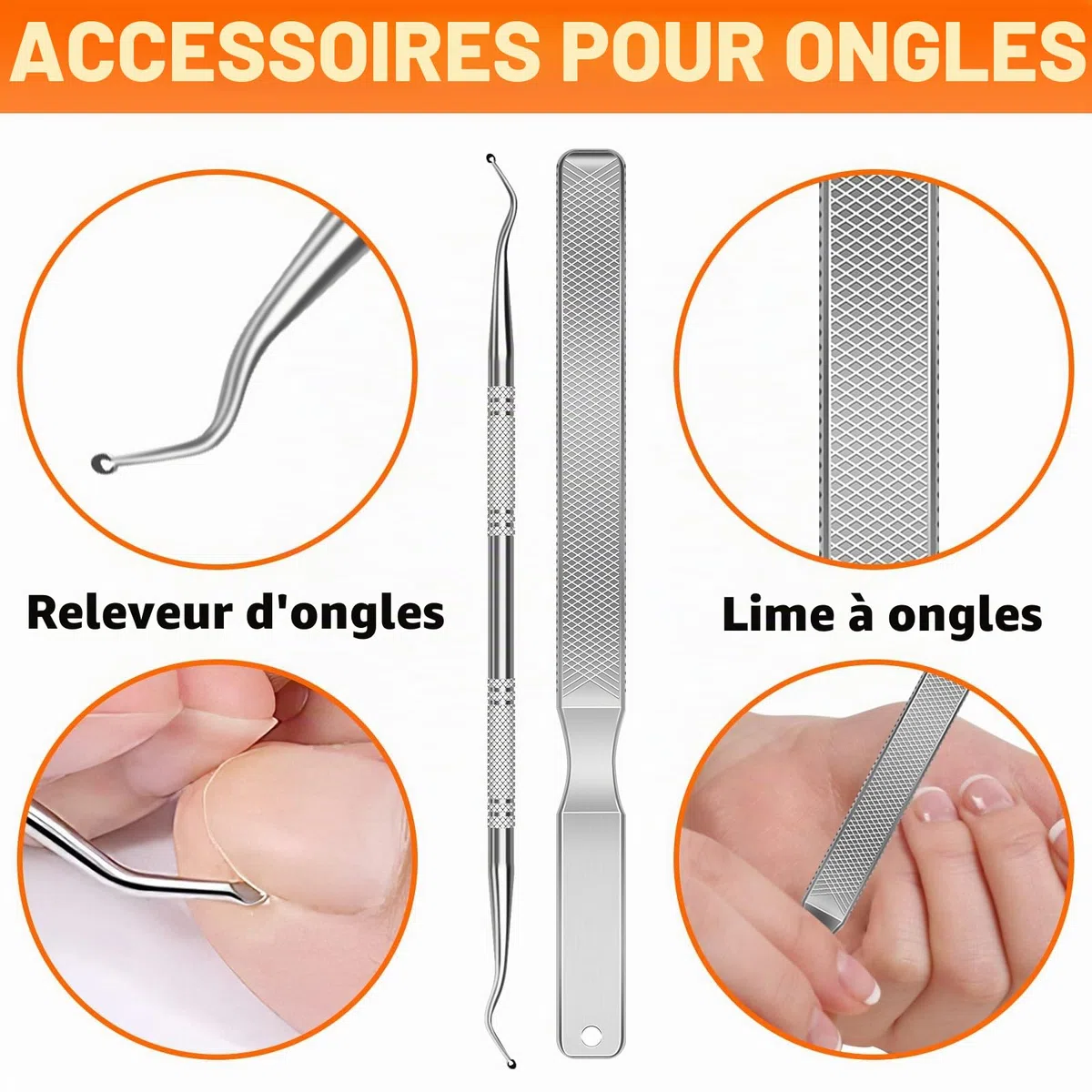 Coupe ongle pied, coupe-ongles professionnel à tête inclinée pour ongles épais incarnés âgés, coupe-ongles à large ouverture pour hommes et femmes avec attrape-ongles