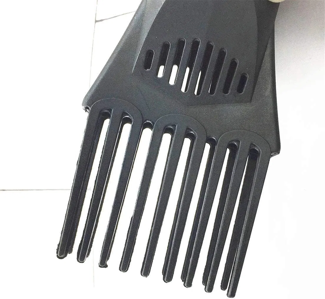 Lot de 2 peignes noirs pour sèche-cheveux, outil de coiffure pour lisser démêler les appareils naturels fins et bouclés, buse en plastique pour sèche-cheveux