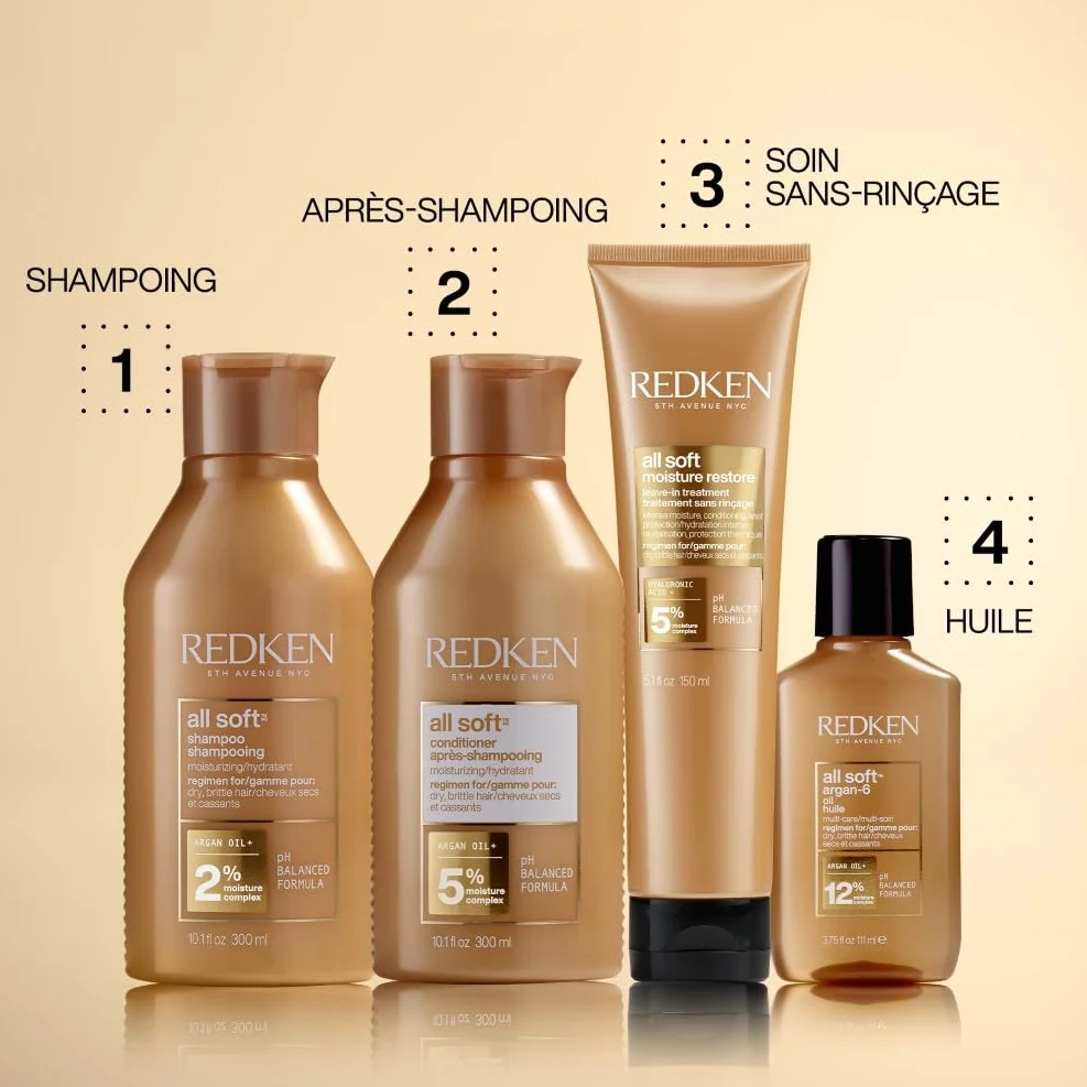 Redken All Soft Shampoing Hydratant Cheveux Secs 300ml