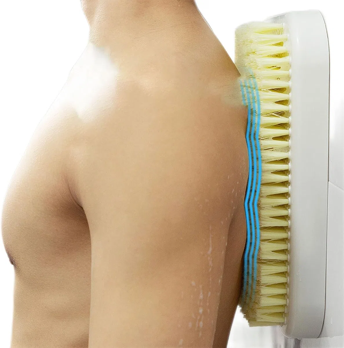 XUEQI Épurateur de Dos Mural, pour Douche, Brosse Bain Boue Frottant Le Accrochée au Mur, Exfoliation et Amélioration La Santé Peau, Convient aux Hommes Femmes