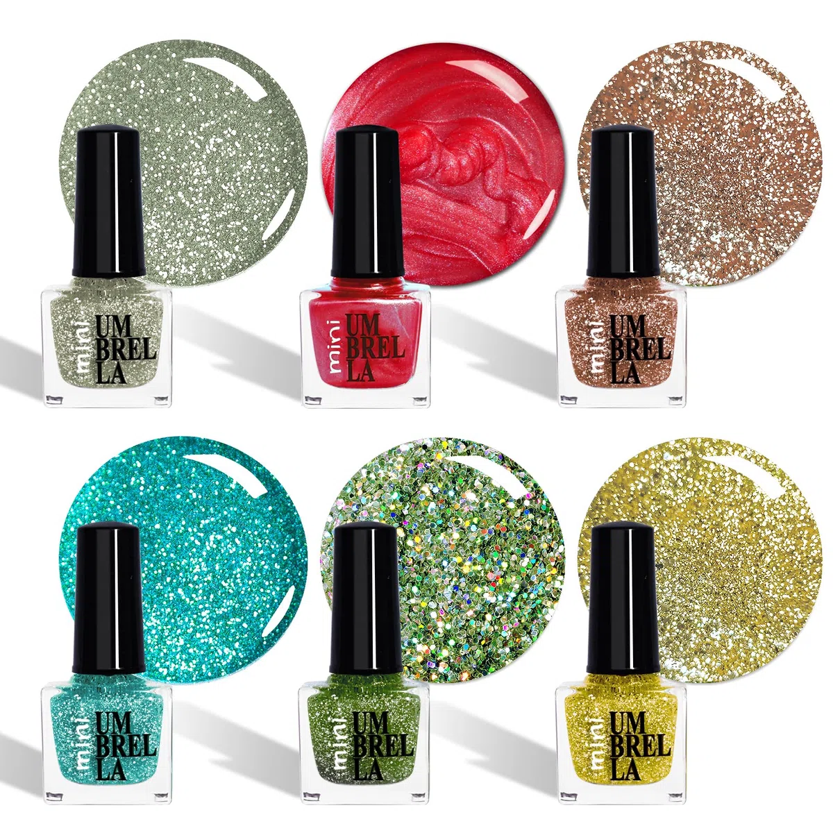 Set de vernis à ongles sans gel – 24 couleurs, flacons de 5 ml avec finition brillante, pastel, pailletée, mate & métallique, fabriqué dans l’UE (Set A, 24 couleurs)