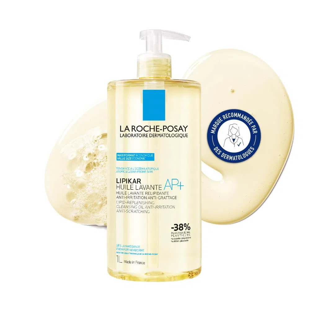 La Roche-Posay - Lipikar Huile Lavante AP+ - Huile de Douche Anti-irritation et Anti-grattage - Peaux sèches à Tendance Atopique, Eczéma - A base de Beurre de karité et Niacinamide