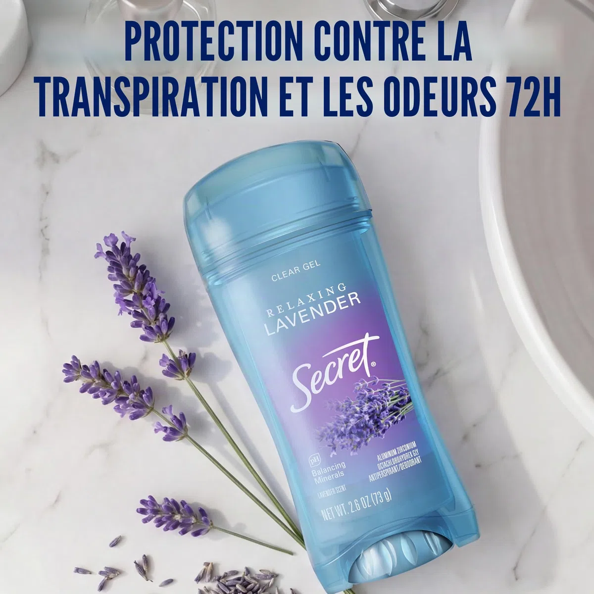 Secret Scent Expressions Déodorant anti-transpirant Gel transparent Parfum lavande 73 g