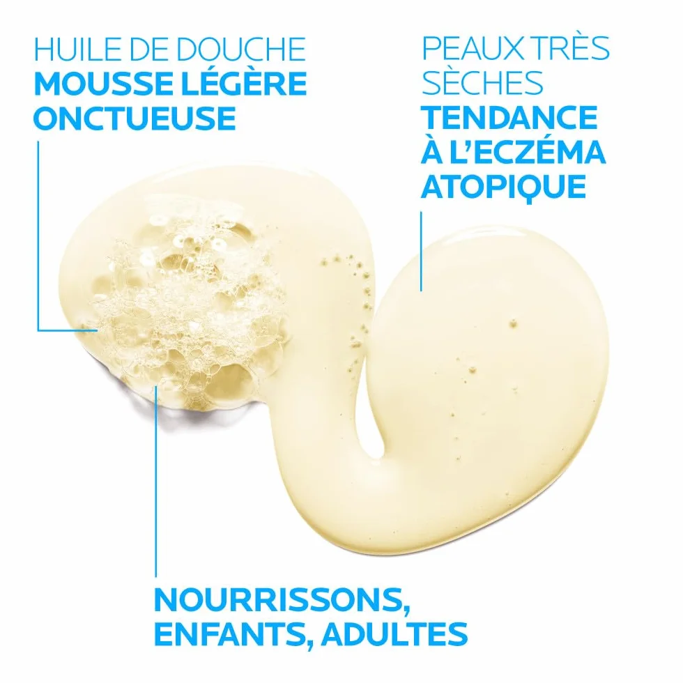La Roche-Posay - Lipikar Huile Lavante AP+ - Huile de Douche Anti-irritation et Anti-grattage - Peaux sèches à Tendance Atopique, Eczéma - A base de Beurre de karité et Niacinamide