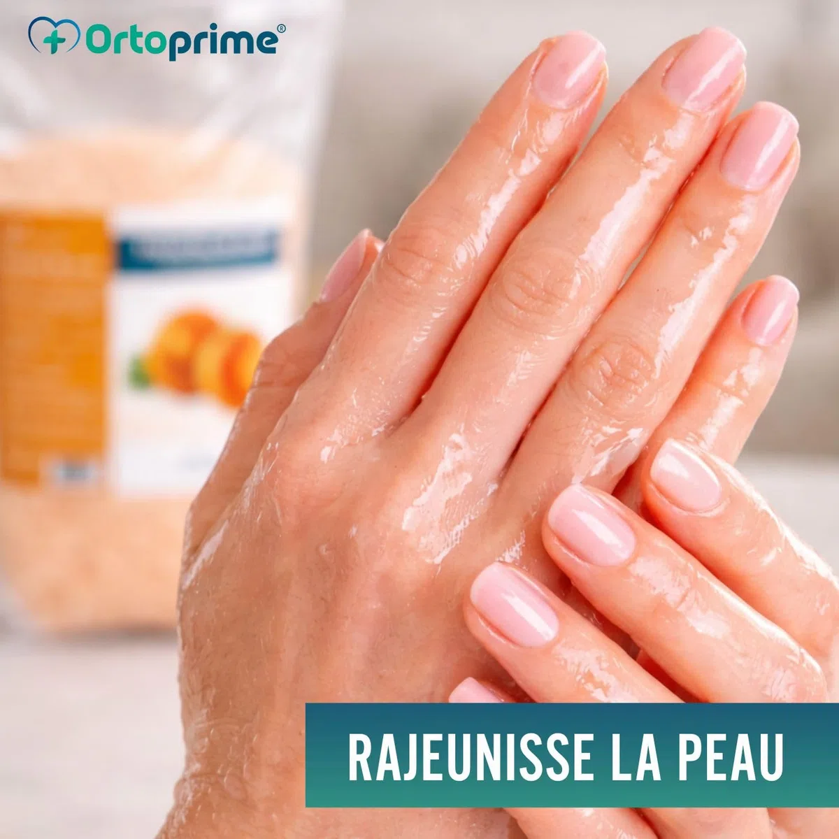 PARAFFINE pour la RÉHABILITATION des Mains et des Pieds 1000 ml - Massage à la Paraffine Arôme Essences de Pêche - Bain de Paraffine PROFESSIONNEL