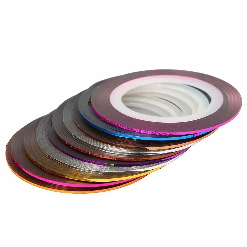 Rouleaux Striping Tape Line Nail Art Décoration Autocollants pour Ongles 30 Pcs Couleurs Mixtes