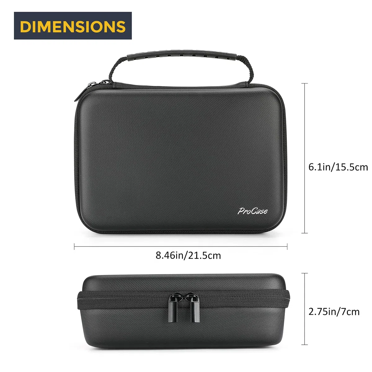 ProCase Étui pour Philips Multigroom Series 7000(MG7930/15)/ 9000(MG9530/15) Tondeuse à Barbe Homme, Boîte de Rangement pour Philips Series 9000, Sac Rigide de Voyage pour Rasoir et Accessoires -Noir