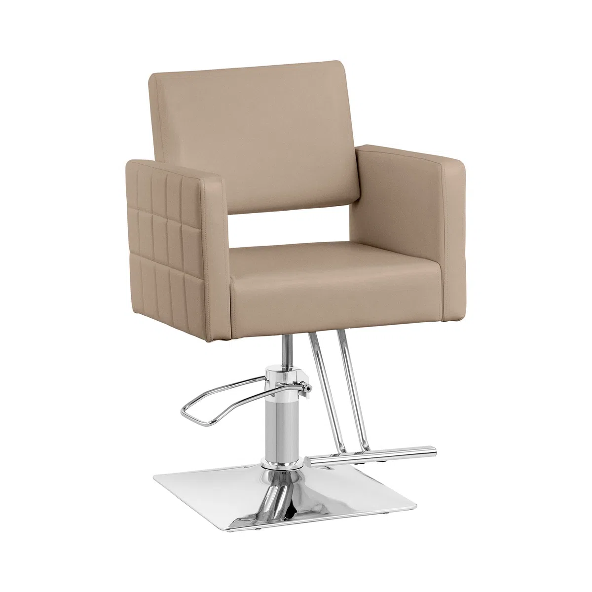 Physa Fauteuil de Coiffure Ribbleton Beige avec Repose-Pieds Hauteur d'assise 49-63 cm pour 150 kg - Fauteuil de Salon de Coiffure Chaise de Coiffure Chaise de Salon de Coiffure