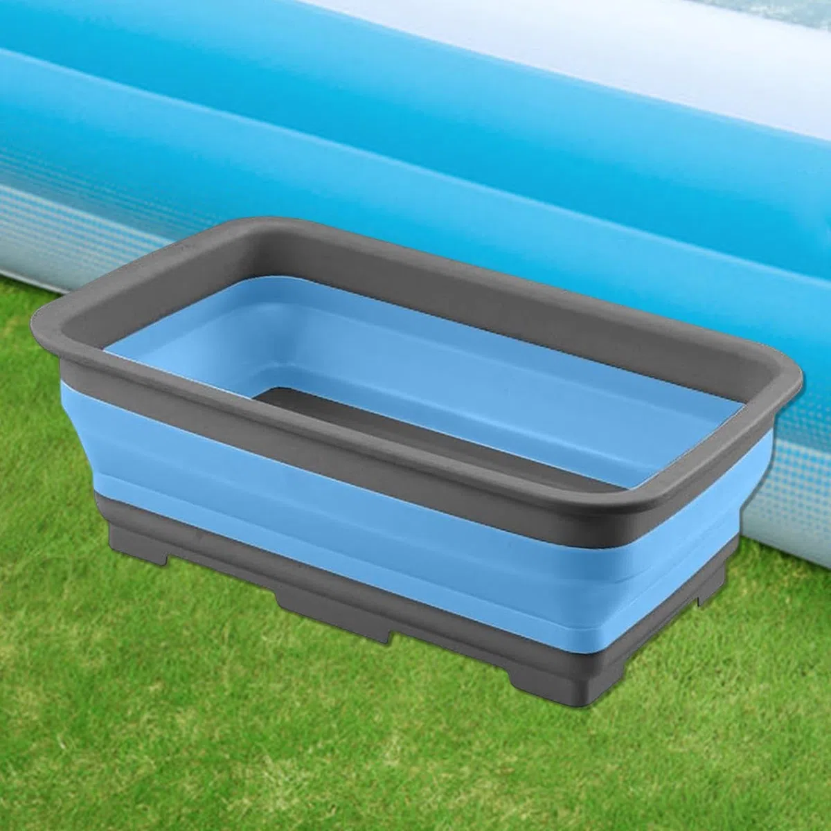 Pédiluve À Rinçage Pour La Piscine, Bassin De Pieds Pour Piscine Spa, Seau Pliant À Trempage, Pour La Piscines, Plage, Camping, Lac, Étang, Jardin, Arrière-Cour
