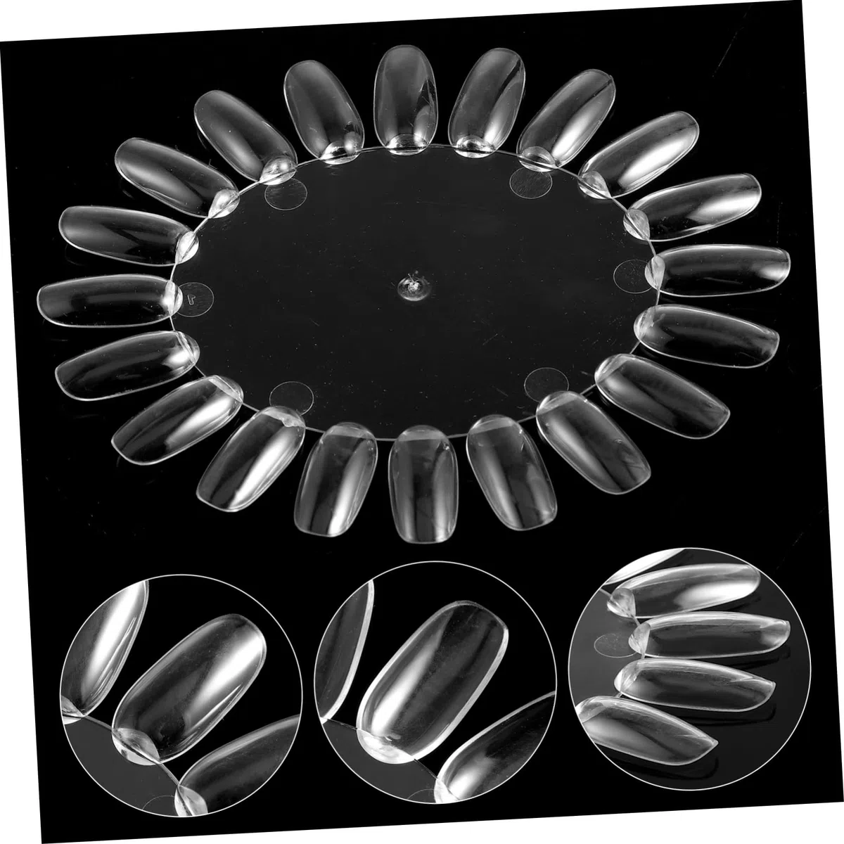 Healvian 10 pièces Nuancier Manucure Transparent Présentoir Acrylique pour Vernis à Ongles Support Pratique pour Salon Nail Art Affichables