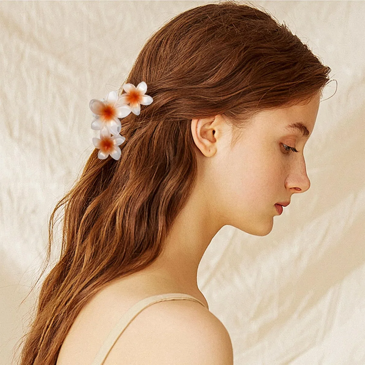 Vaskula 6 Pièces Pince Cheveux Femme Antidérapantes Forte Adhérence Pince a Cheveux Fleur Mates Accessoires pour Cheveux Épais et Fins (6 Couleur)